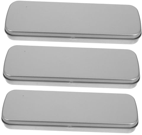 UTHCLO 3pièces Boîte Métal Petite Avec Couvercle Pour Maquillage Pinceaux Support Organisateur De Rangement Contenant à Biscuits Ou Bonbons