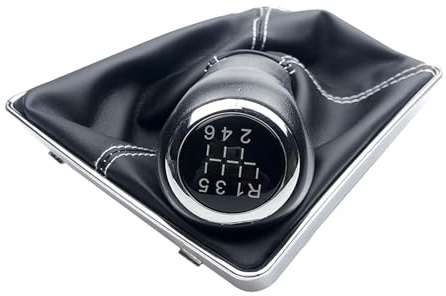 Palanca Cambio Para O&pel Para ASTRA H Pomo Cambio Marchas Funda Palanca Freno Mano Para Estacionamiento Coche Collar(White 6 Speed)