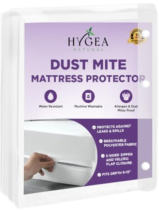 Hygea Dust Mite & Allergen Mattress Protector, Twin Size - Zippered Mattress Encasement - Mattress Cover - Hypoallergenic, Waterproof, Stretchable & Breathable, Premium Quality