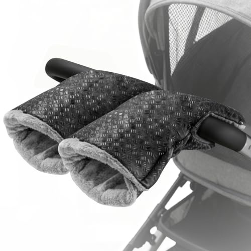 Pram Hand Muff - Fleece Pram Gloves Buggy Mittens Hand Warmer - Universal Waterproof and Windproof Stroller Handmuff for Pram Buggy Pushchair and Trailer