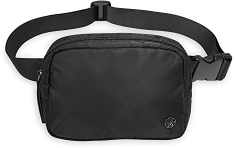 Gaiam - Marsupio da corsa con cintura – Marsupio per cellulare per esercizi, palestra, con chiusura lampo, multi tasca, regolabile, accessori per passeggiate, runner da donna, uomo