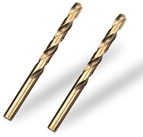 Meccion HSS-Co Punta per Metallo Professional 2pcs 10mm Punte Elicoidali per Forare Acciaio Inox e Metallo, Norma DIN 338