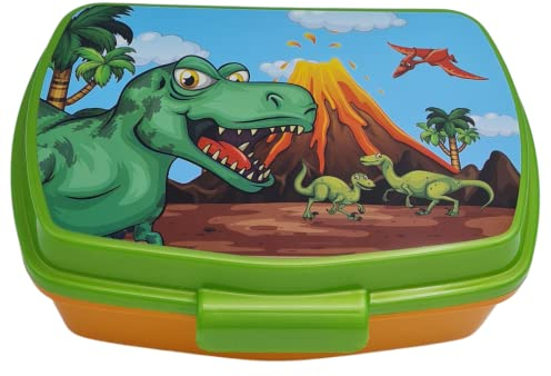 Stor - Boîte à Sandwich Dinosaure - Boîte à Lunch Cartoon T-Rex pour Enfants - Boîte à Lunch et Snack pour l'École - 1 Compartiment 18x5x13 CM - 150 GR