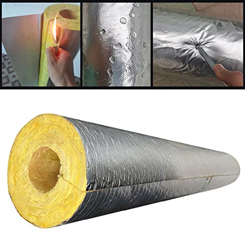 Aislante para Tubos De Estufa, Lana De Roca con Aluminio, Aislamiento Térmico, Prevención De Incendios, Fibra De Vidrio, Conducto De Chimenea