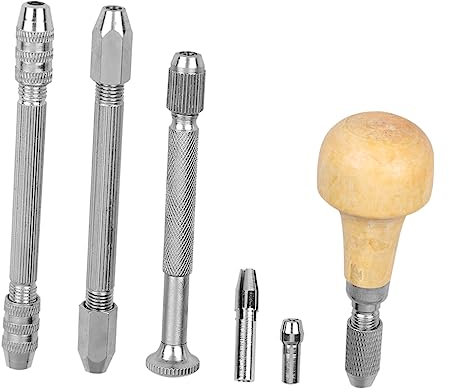 jojofuny Handbohrer-set 4-teilig Einzel- Und Doppelbohrer Kabelöffnung Einfach Zu Verwenden Für Das Bohren Zu Hause Sicheres Material Für Holz- Und Perlenprojekte