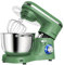 AUMATE Küchenmaschine, 1400 W, 6,2 L Knetmaschine, Teigmaschine mit Rührhaken, Knethaken, Schneebesen, 6 Geschwindigkeit, Mixer (Olivgrün)