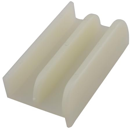 ZCZQC M6219 Schiebetür Bodenschiene 7,6 cm Lange Duschtür Bodenmontage Badewannenabtrennungssystem Glastür Trog Kunststoffschiene für Schiebetürverkleidungen