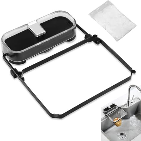 Suction Cup Sink Strainer, Kitchen Sink Strainer, Waschbecken Sieb Mit 50 Filtermaschen, Siebkorb Spüle, Schwarz Spülensieb, Abflusskorb Spülbecken Für Küchen Und Badezimmer