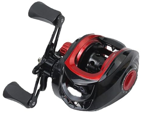 Mulinello da Pesca per Baitcasting, Mulinello per Esca in Metallo a Lancio Lungo e Leggero, Mulinelli per Esche con Funzione di Linea Antiesplosione per la Pesca in Acqua Dolce e