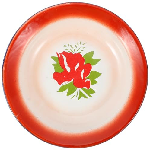IMIKEYA Plato De Esmalte Vintage Plato De Esmalte Para Servir Comida Fiesta De Estilo Chino Para Aperitivos
