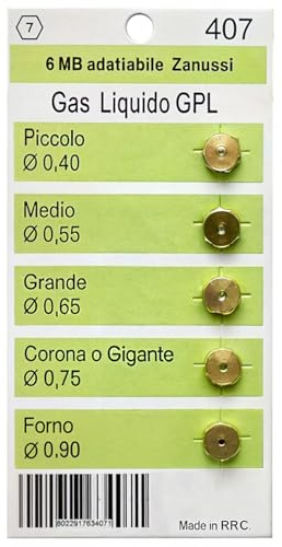 5 x Gasdüsen Brass 6MB GPL für Gasherd und Gaskocher für Star - ONIX TECH