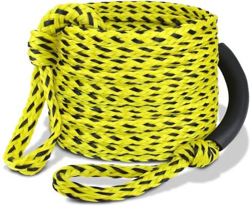 Corda di traino per barca, 6 K, 18,3 m, funi galleggianti trainabili per sci nautico, sci, tubi, canottaggio, wakeboard, traino, tiro, spessi, gonfiabili, linea sportiva dura, sport acquatici,