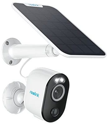 REOLINK Security Cameras Outdoor Wireless WiFi, Argus 3 Pro+Solar Panel with 5MP Color Night Vision, 2.4G/5Ghz WiFi, Non-Stop Solar Powered, Human/Vehicle Detection, Home Hub Compatible