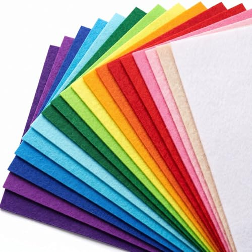 Penbinmall 40 Stuck DIY Bastel Filz platten 30x20cm,1mm Dicke– perfekt zum Schneiden, Nähen und Gestalten, für Kindergärten, Weihnachtsdeko & Kreativprojekte Lila Kollektion