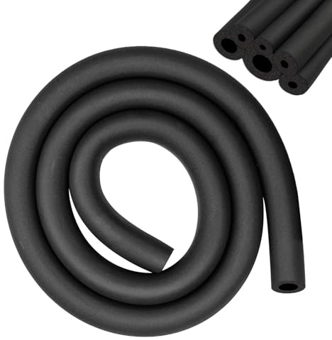 BEASAFY Isolation des tuyaux en caoutchouc, 1,8 m, isolation des tuyaux, mousse souple, noir, pour isolation des tuyaux, équipements de fitness, tube en cuivre (diamètre 13 mm)