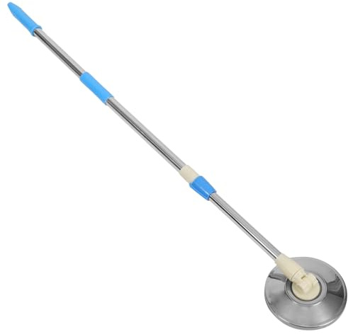 Gatuida Manche de Balai à Franges Rotatif en Acier Inoxydable, Télescopique Réglable, Manche de Rechange Robuste pour Serpillière, Couleur Bleue, Accessoire de Nettoyage Domestique