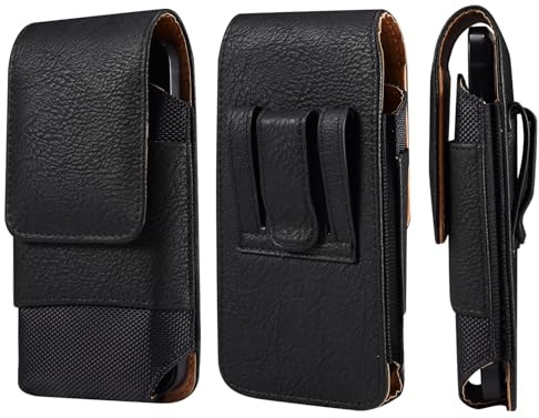 Funda de cinturón para iPhone 17, 16, 15, 14, 13, 12, 11 Pro, 6,5 pulgadas, cierre magnético, con soporte para tarjeta de identificación, funda para teléfono móvil, riñonera para Galaxy S25, S24, S23