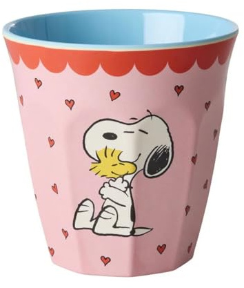 Rice - Melamin Becher Gr. M - Peanuts - Snoopy Print, Pink - 250 ml - Trinkbecher
