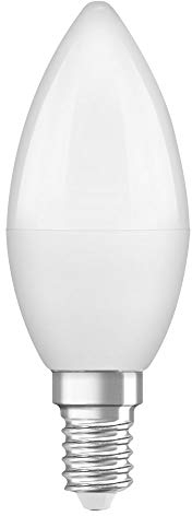 Osram Star Classic B, Lampadina LED, Attacco E14, Luce Bianca Fredda, 4000 K, 5.5 W, Equivalenti a 40 W, LED Retrofit Classic P DIM, Opaco, Taglia Unica