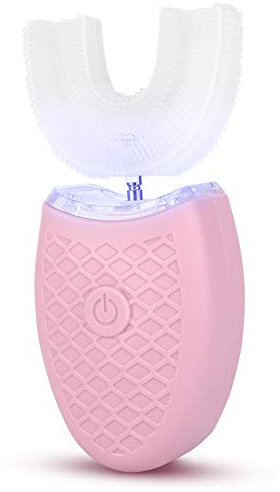Cepillo de Dientes Eléctrico en Forma de U para Adultos Cepillos de Dientes Ultrasónicos en Forma de U para Blanquear los Dientes Limpieza Bucal de 360 ​​​​°, Carga USB Luz LED a Prueba de Agua
