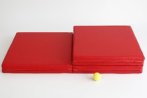 Gymnastikmatte Klappbar 180 x 70 x 8 cm Klappmatte Turnmatte Weichbodenmatte (Rot)