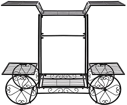 Blumenständer/Blumenregal Großer Metall-Pflanzenständer for den Innenbereich, 6 Etagen, Gartenwagen, Pflanzenhalter, schmiedeeisernes Pflanzen-Ausstellungsregal, Regal for die Außendekoration des Gart