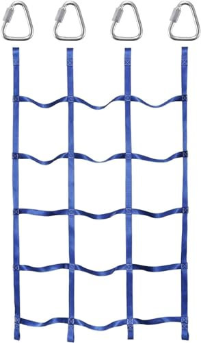 ININOSNP Kletternetz, Kletternetz for körperliches Training, Seilleiter, Outdoor-Frachtnetz for Klettern auf dem Spielplatz(Dark Blue)
