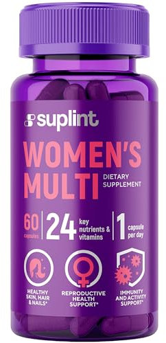 Multivitamin Kapseln hochdosiert für Frauen – A-Z Komplex mit Vitamin B6, Eisen, Zink & Vitex – 60 vegane Kapseln – Premium Multivitamin – All in One Vitamine für Frauen (1 Pack)
