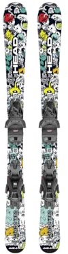 Head Ski-Set Monster Easy + Bindungen JRS 4,5 GW, schwarz, für Jungen – Größe 107 – Schwarz