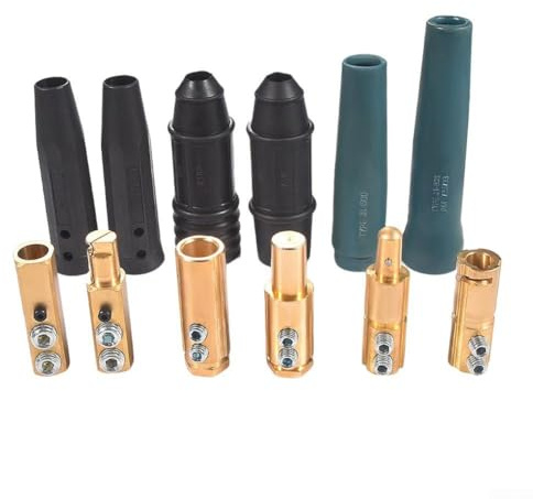 Linnkyfloa Connettore per cavo saldatrice, LC 40 Quick, Connect e JB High giapponese, terminale di alimentazione, rame puro 70-95 mmq, per apparecchiature di saldatura 500A (F)