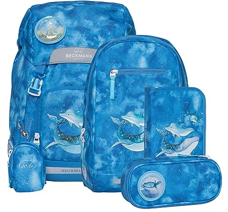 Beckmann, Schulrucksack-Set Classic, 6-teilig, Grundschule, ergonomisch, inkl. Regenüberzug, 22L