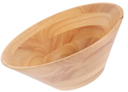 Cabilock Saladier En Bois Jaune De 23 Cm Bol À Fruits Bol De Service Pour Pendaisons De Crémaillère Et Dîners De Famille