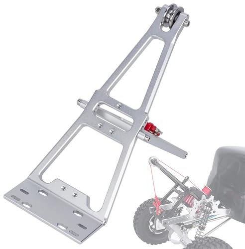 AMK 1/10 Scale Winch Double Stent Rescue Truck Tow Crane Arm Wrecker Kit, RC Truck and Tow Build Kit Updates, for 1/10 RC Crawler and Trailer SCX10 TRX4 Capra LCG Chassis DIY Build Updates (Silver)