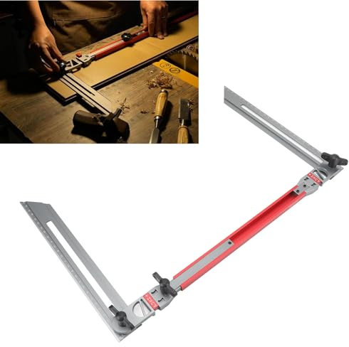 Stair Tread Template Tool, Aluminum Alloy Stair Tread Gauge, Stair Tread Measuring Tool Jig for Handrail Windowsill Shelf, Stair Template Tool for Stairs, Shelf, Easy to Use