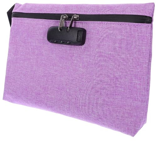 FRCOLOR Sichere Geldtasche Mit Kombinationsschloss Wasserdichtes Aufbewahrungstasche Für Bargeld Kreditkarten Und Dokumente Vielseitige Tragetasche Für Reisen Und Büro Geruchsdicht