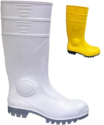 Generico Stivali Antinfortunistici con Puntale Categoria S4 Ma-cri 100% Made in Italy (Bianco, Sistema Taglie Calzature EU, Adulto, Numero, Media, 46)
