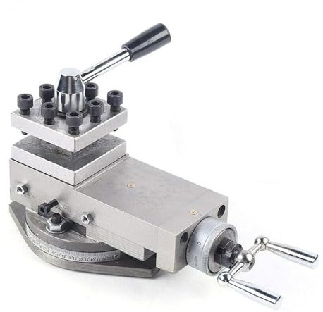 YiAndeli Outil De Tour À Métaux Assemblage De Poteaux, AT300 Manuel Tour À Métaux Porte-Outils en Métal Remplacement Tour Assemblage Outil À Changement Rapide Course De 80 Mm Outil Carré