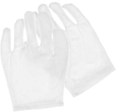 FIXOSHEE 2 Pairs Hydrating Exfoliating Spa Gloves Bamboo Charcoal Fiber Beauty Gloves for Moisturizing Hand Care White Cotton Mittens for Soft Nourished Skin Suitable for Women S Daily