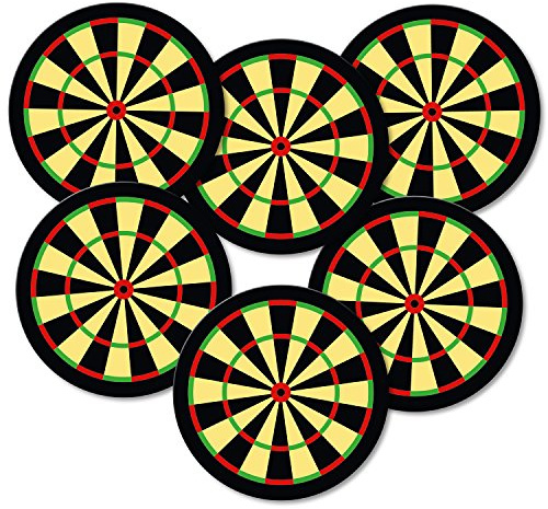 ADDIES Untersetzer 6-TLG. Dartscheibe mit Korkrückseite - Darts - Dart