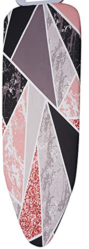 Donkivvy Bügelbrettbezug, breit, groß, Marmor-Muster, einfache Montage, 140 x 50 cm