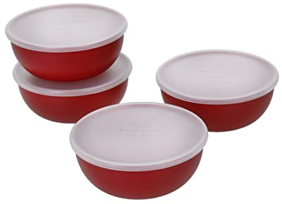KitchenAid Ciotole da pizzico, 4 pezzi, 23 g, rosso impero, in scatola