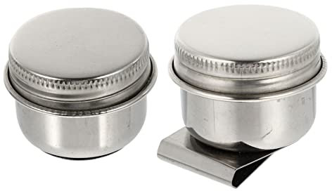 HAPINARY 2pièces Gobelet à Huile Acier Inoxydable Nettoyeur De Pinceaux Pot De Lavage De Pinceaux Récipient pour Mélange De Couleurs Lot
