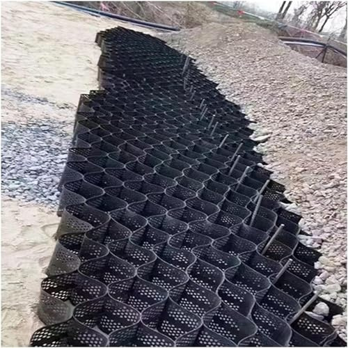 GéOgrille pour AlléE De 2 Pouces, GéOcellule en Pehd Haute Densité, GéOgrille pour Stationnement De Camion LéGer pour AlléE, Stabilisateur De Gravier(3x5m(10x16.5ft))