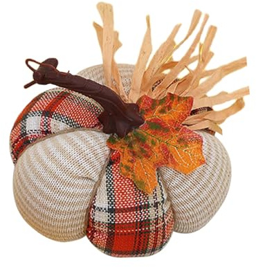 JSGHGDF Zucche in tessuto di stoffa, decorazione stagionale, raccolta, ringraziamento, esposizione da tavolo, artigianato per la decorazione di casa e ufficio