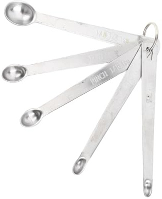 Fafeicy 7pcs Mini Measuring Spoon, Stainless Steel Small Teaspoon for Measuring Dry and Liquid Ingredients Tablespoon with Baking Cooking