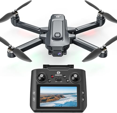 DEERC D35Pro GPS Drone with 4K Camera for Adults, HD Screen Controller | Professional RC Quadcopter with Brushless Motor, Follow Me, 5G Transmission, Auto Return, SD Card and 40 Mins Flight