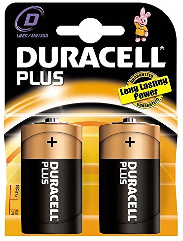 Blister 2 Pezzi Batteria Torcia D Duracell