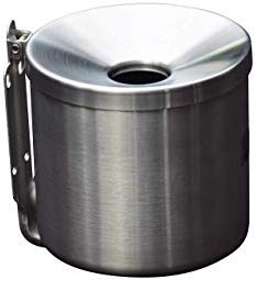 Wandaschenbecher Kippaschenbecher Edelstahl Sicherheitsaschenbecher für Gastronomie Haushalt Windaschenbecher Windaschenbecher und Standaschenbecher - Made in Germany