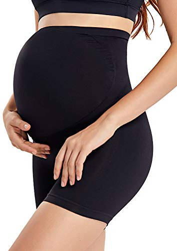 Gratlin Mutandine per Gestante Slip Premaman Gravidanza Supporto Senza Cucitura Nero L