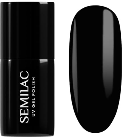 Semilac UV Nagellack 300 Perfect Black 7ml Kollektion Super Cover